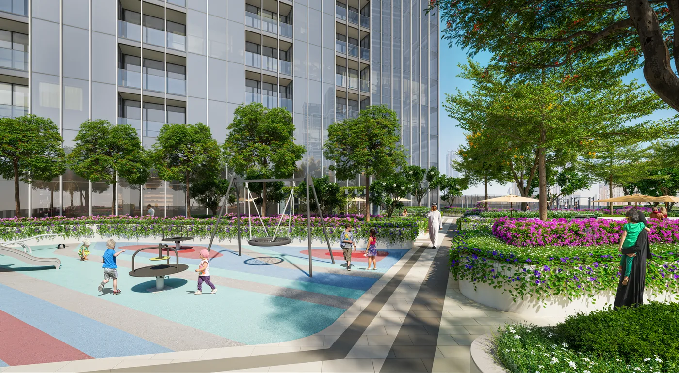 Family courtyard — family park, pool, play
