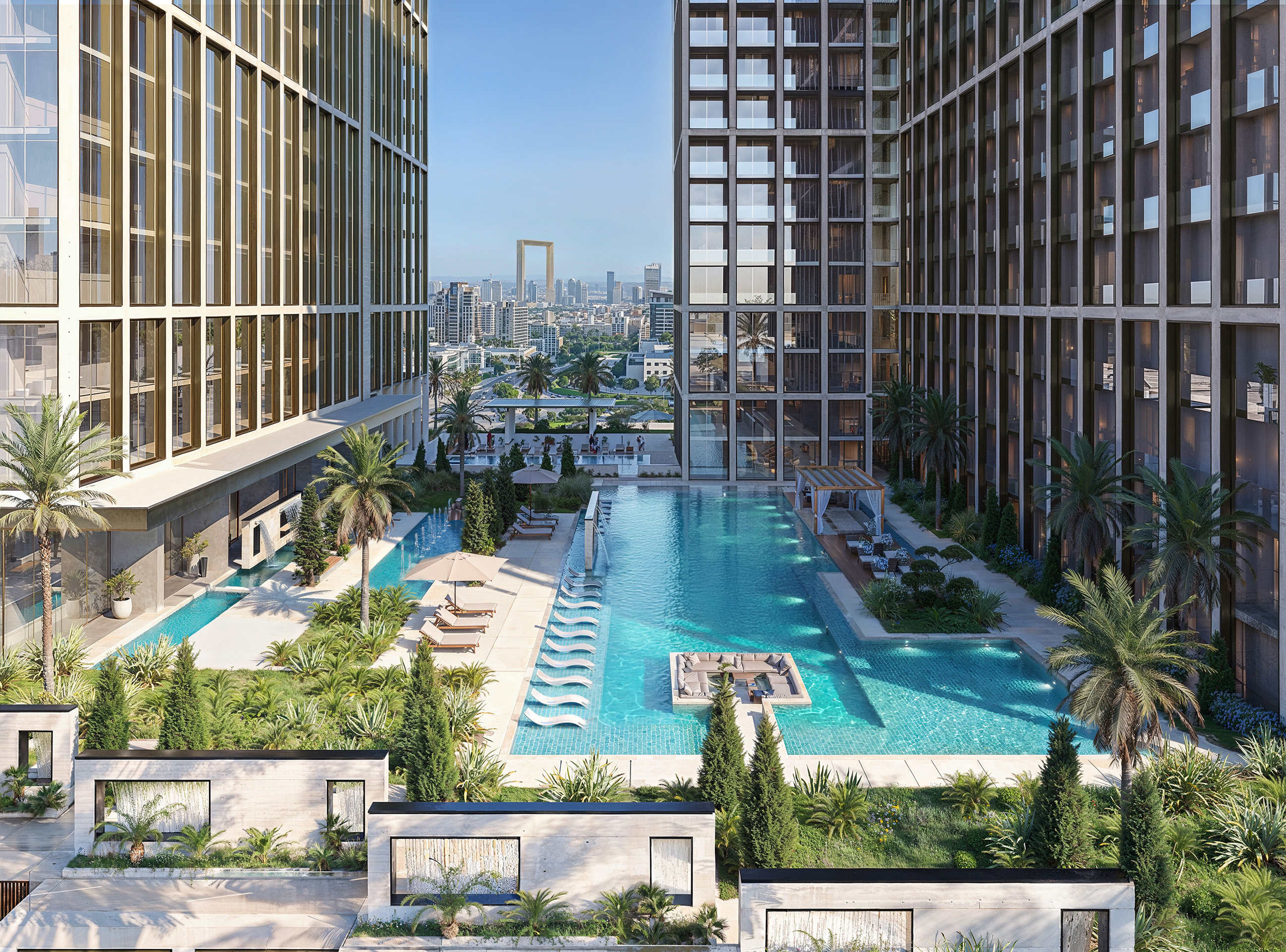 Podium pool giữa hai tòa Binghatti Spectre