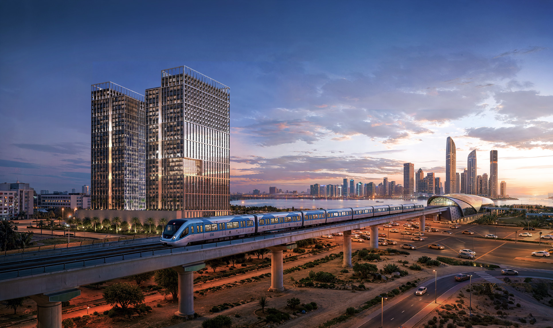 Al Jaddaf Metro phía trước Binghatti Spectre